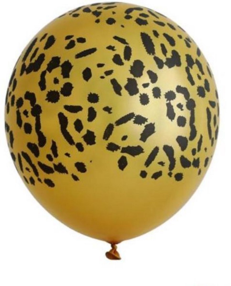 10 x Zoettt Gouden Panter ballonnen | Panter print | Jungle party | Jungle feest | Thema feest | Wild